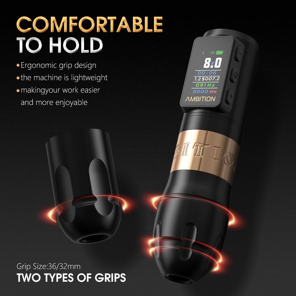 Amazon.com: Ambition Vibe Max Wireless Tattoo Machine with